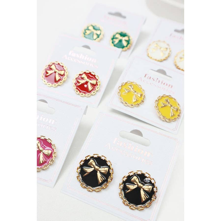 Bow Ribbon Studs