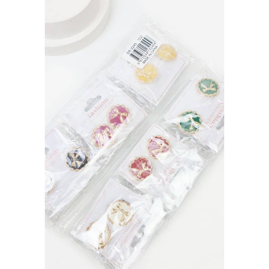Bow Ribbon Studs