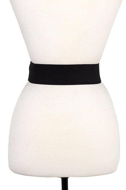 RHINESTONE ACCENT BUCKLE STRETCH BELT