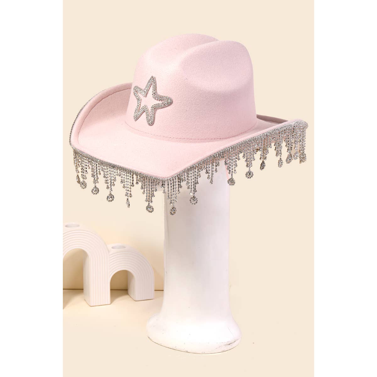Rhinestone Star Fringe Cowboy Hat