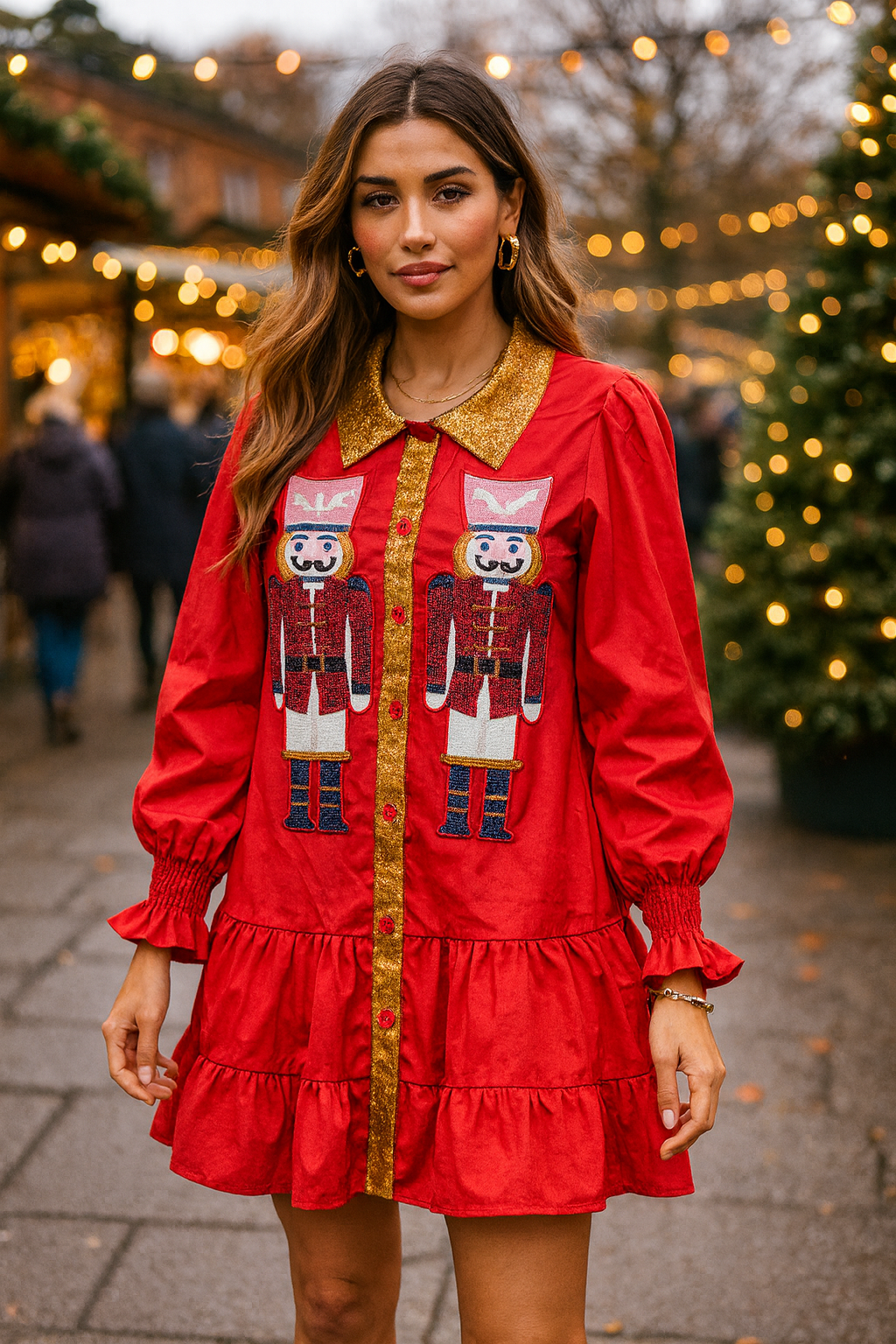 Nutcracker Sequin Ruffle Dress