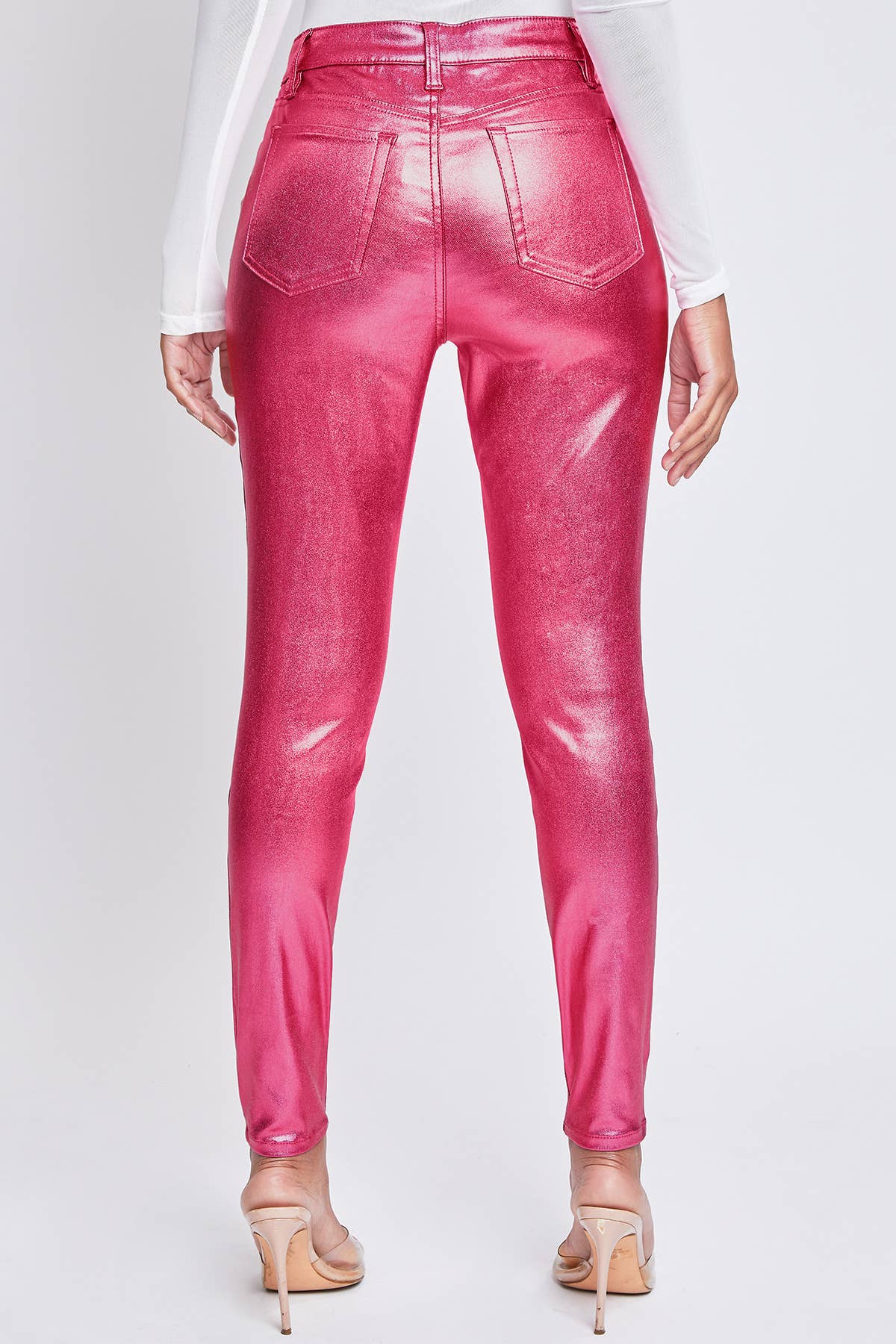 High Rise Metallic Skinny Jean