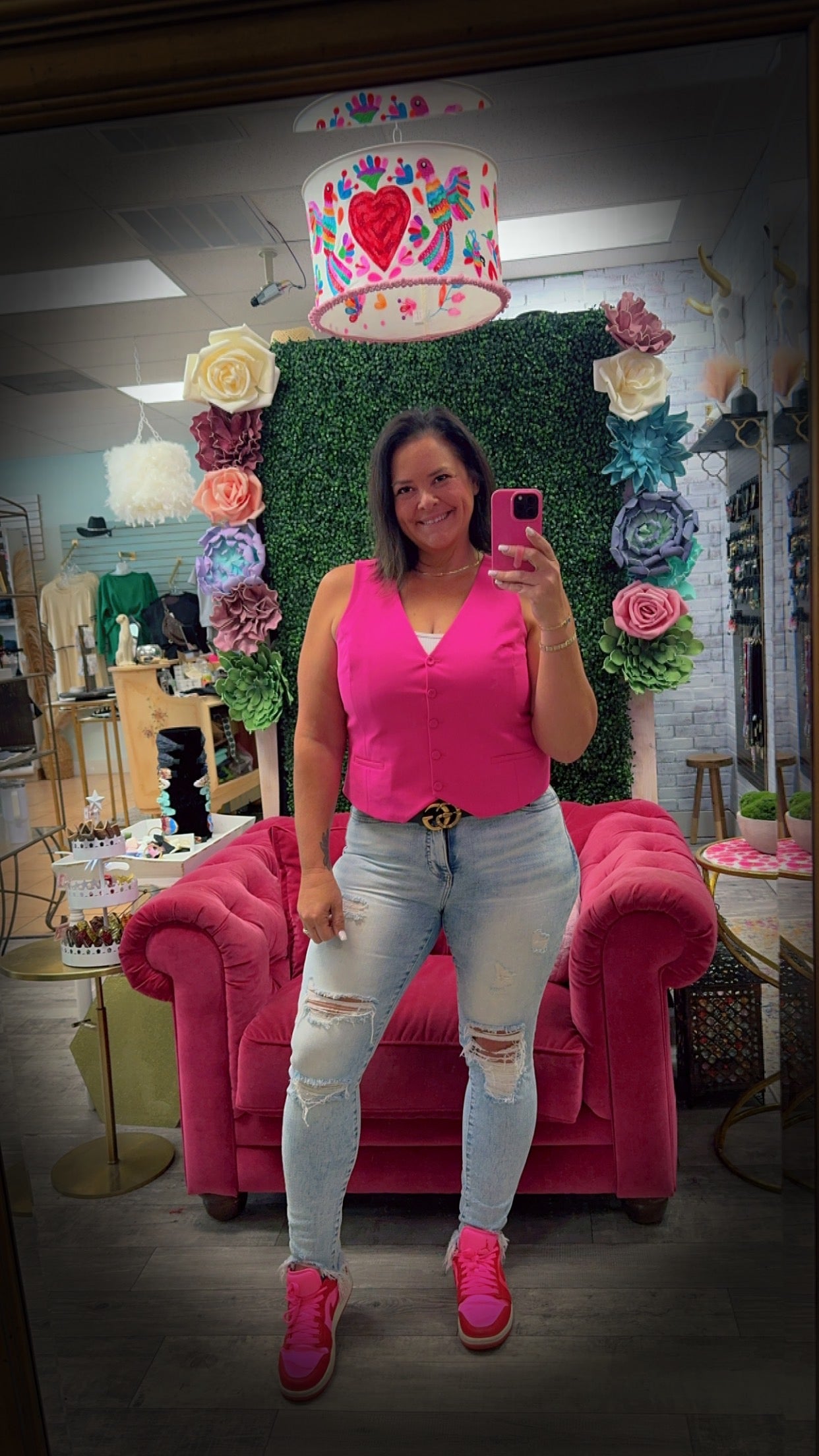 Distressed Tummy Control Jeans