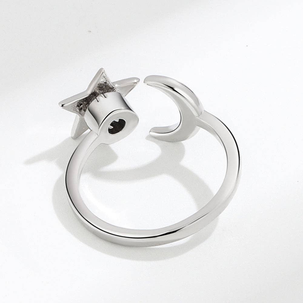 Moon Star Spinner Ring