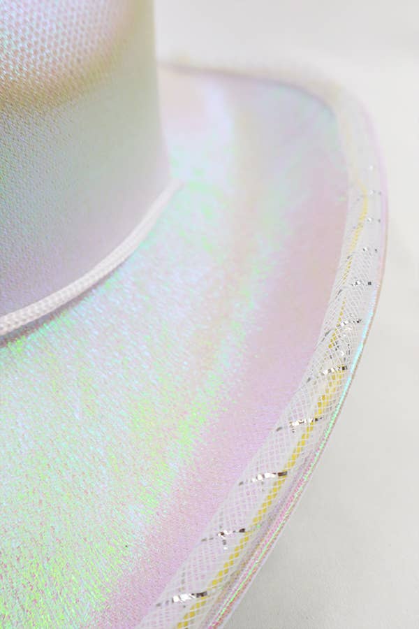 Hologram Sparkling Party Cowboy Hats with Light