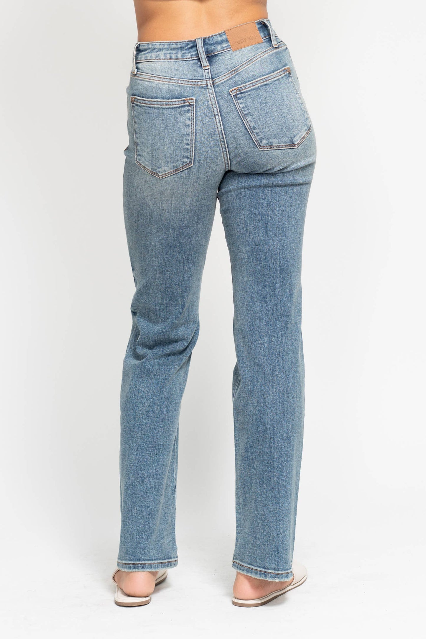 High Waisted Dad Straight Jean