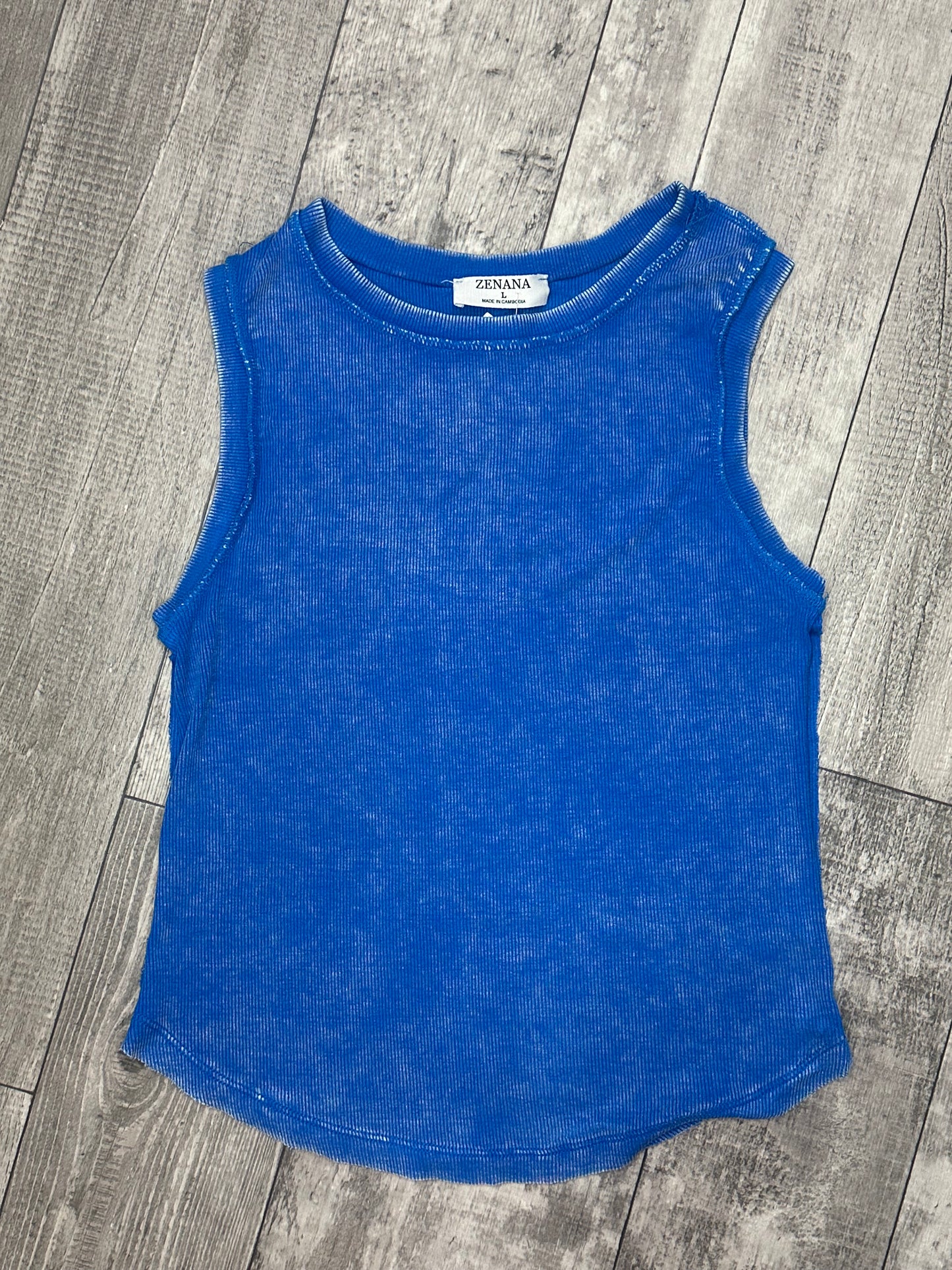 Acid Wash Ribbed Tank