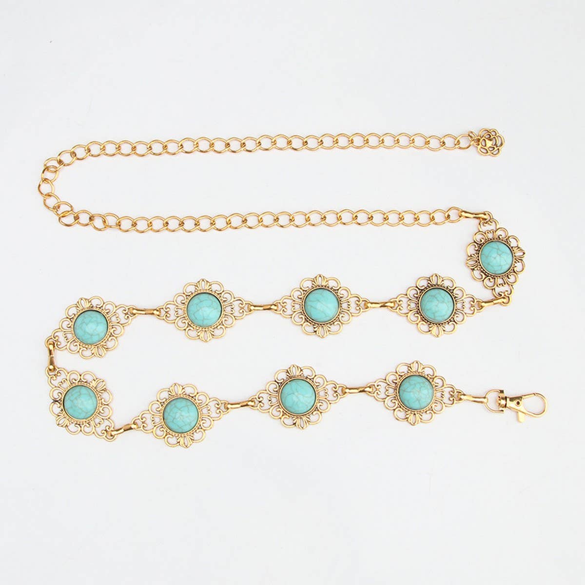 VINTAGE TURQUOISE CHAIN BELTS