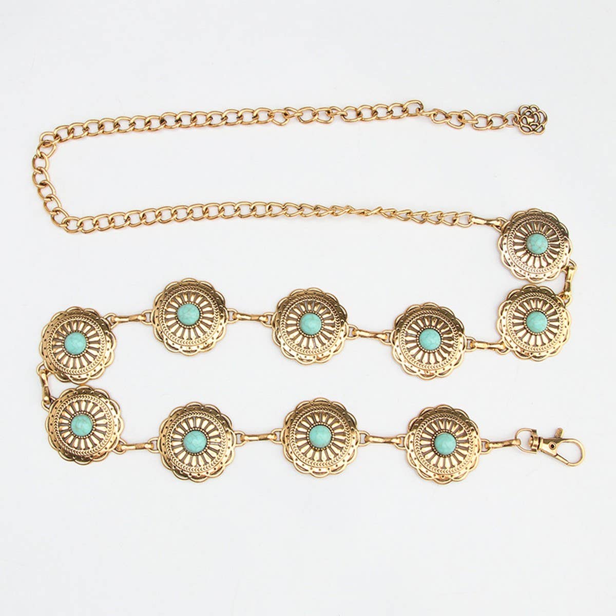 VINTAGE TURQUOISE CHAIN BELTS