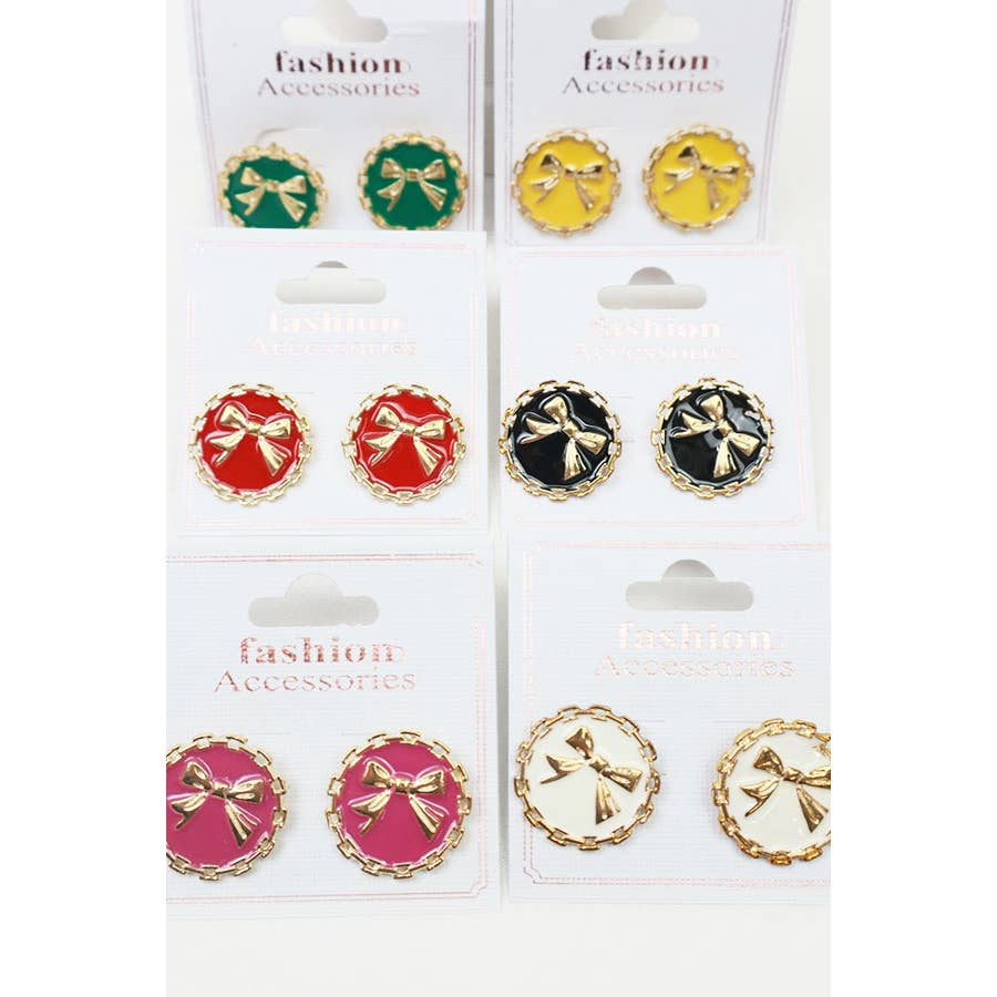 Bow Ribbon Studs