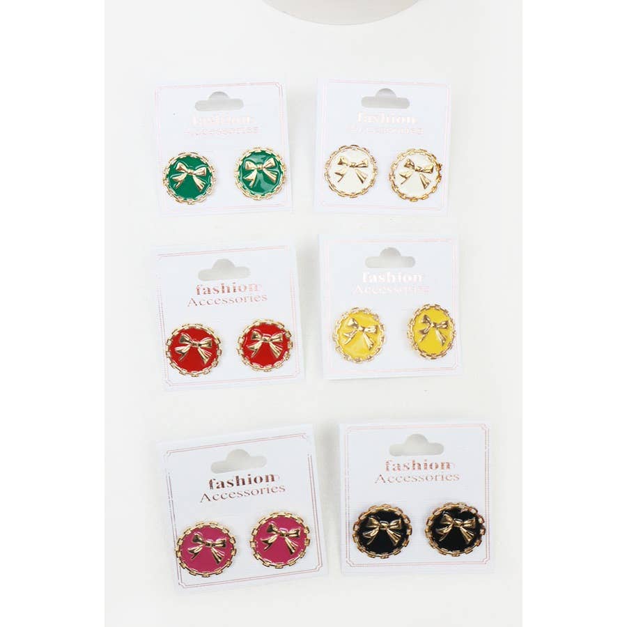 Bow Ribbon Studs