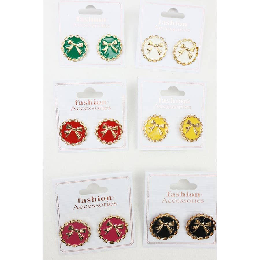 Bow Ribbon Studs