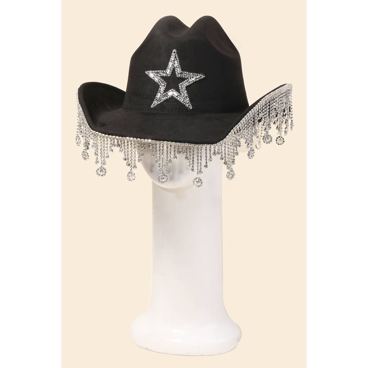 Rhinestone Star Fringe Cowboy Hat