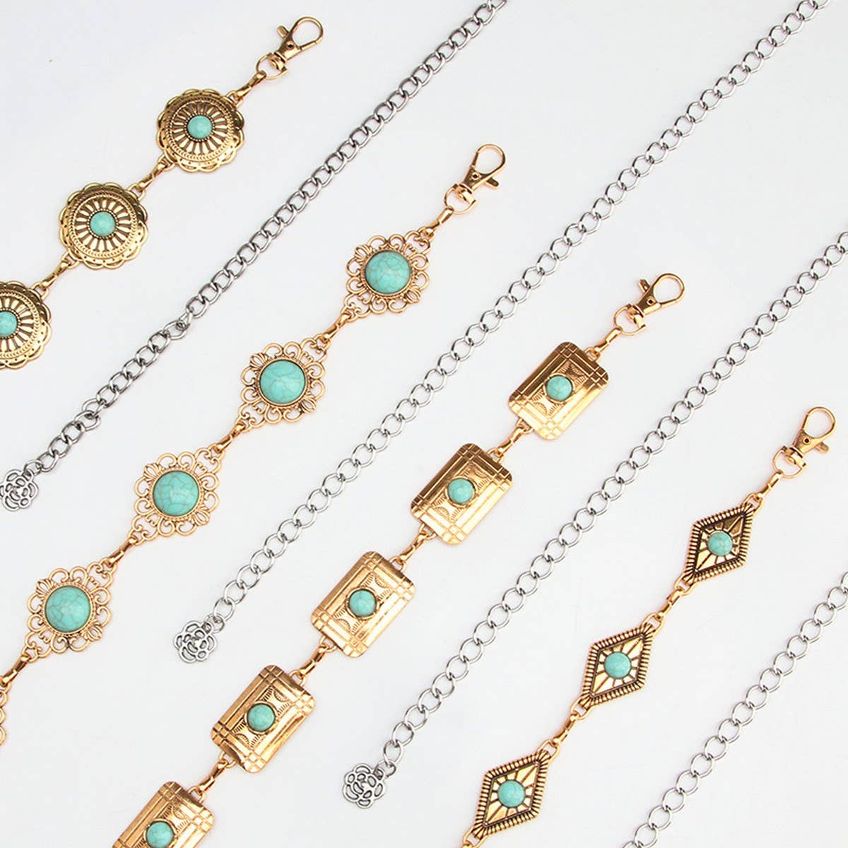 VINTAGE TURQUOISE CHAIN BELTS