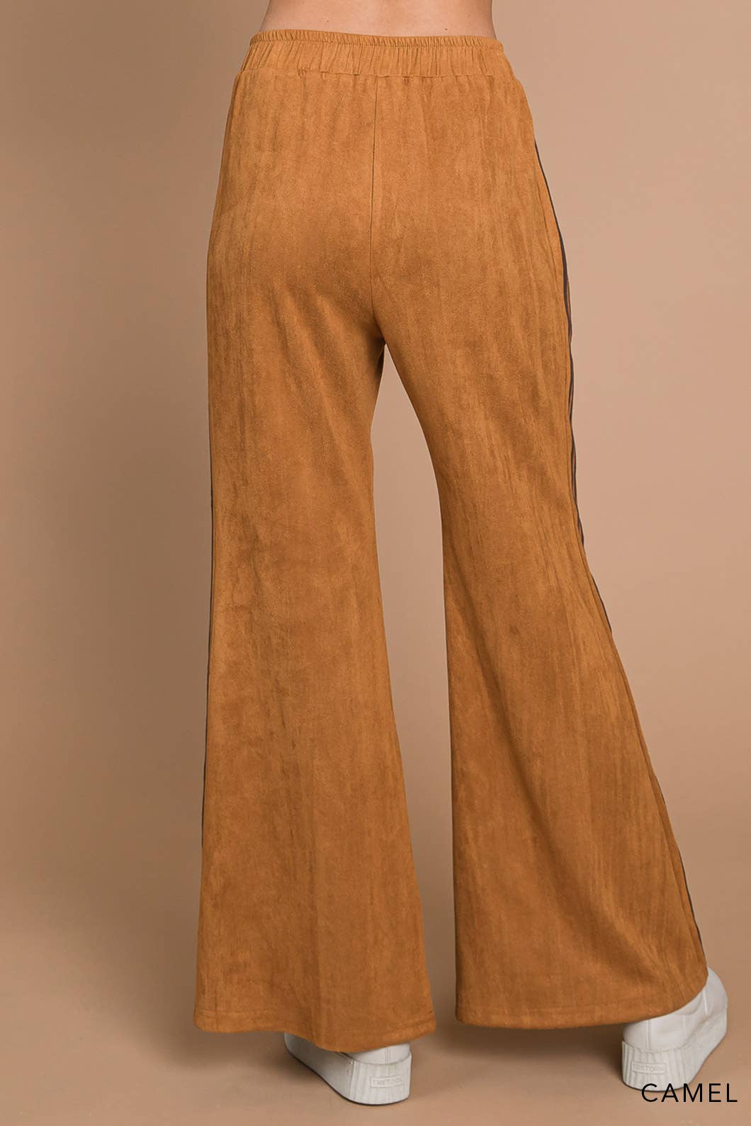 Stripe Suede Flare Pants