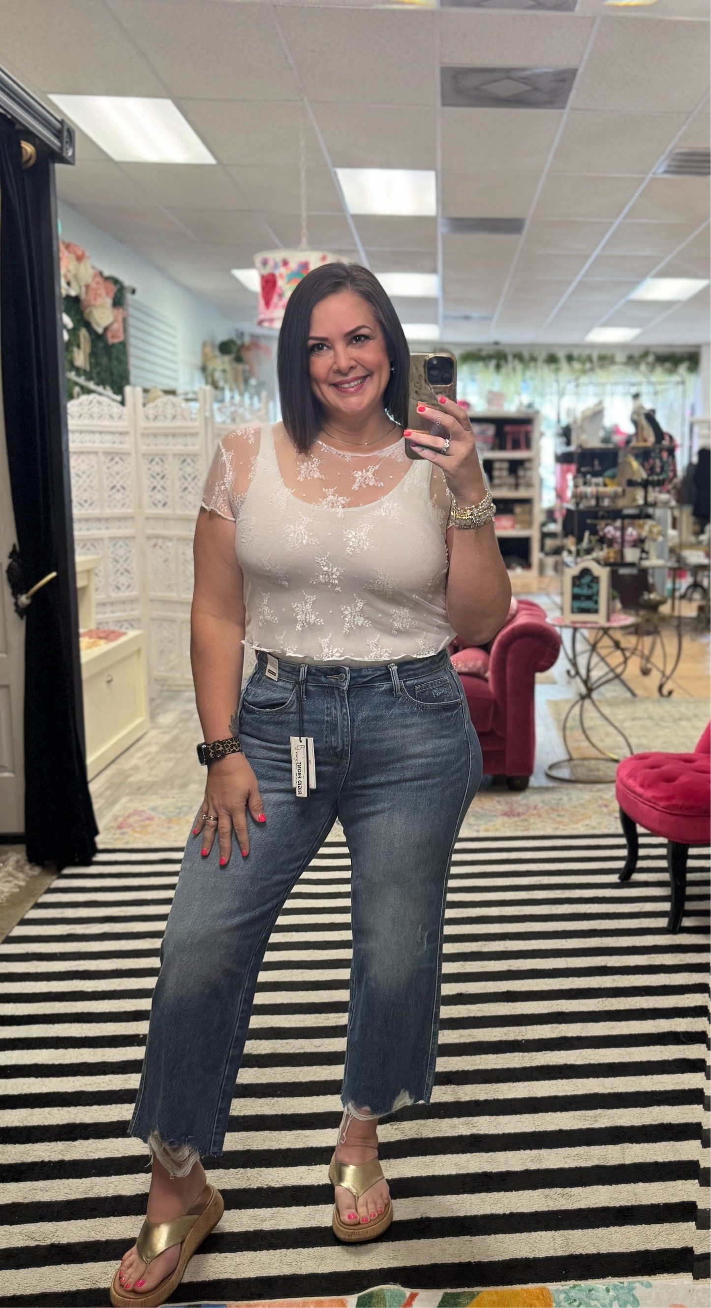 Whitney Wide Leg Magic Crop Jeans