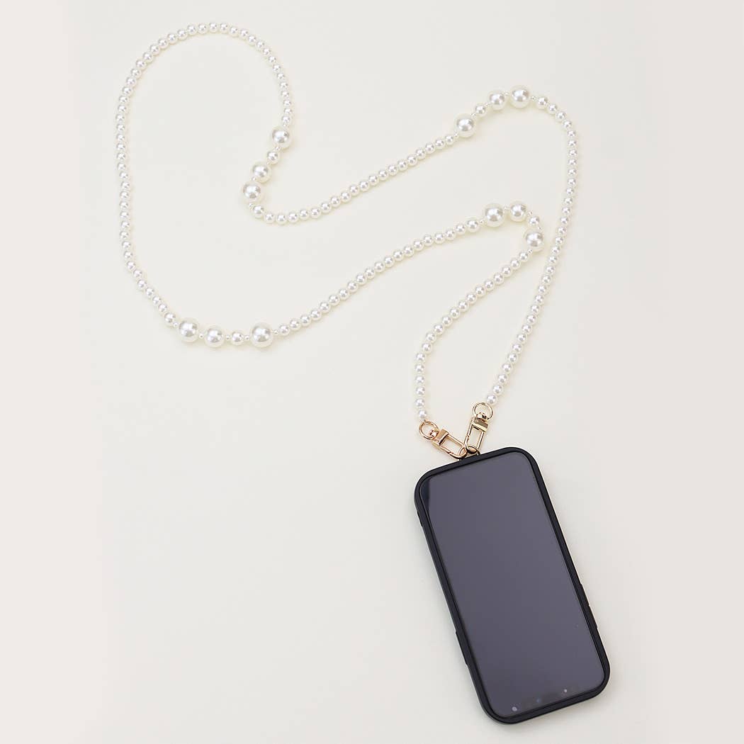 Pearl Beaded Phone Strap