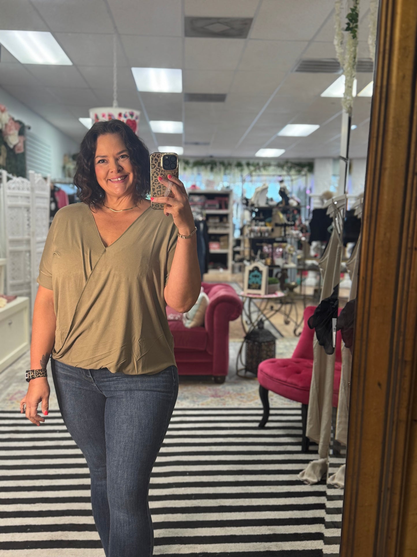 Wrap Front Cotton Top