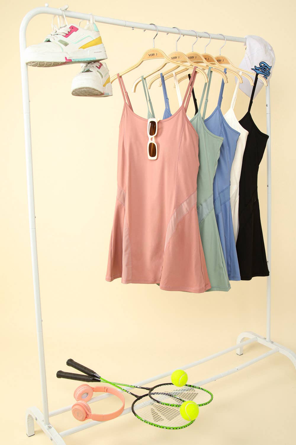 Mesh Detail Tennis Mini Dress