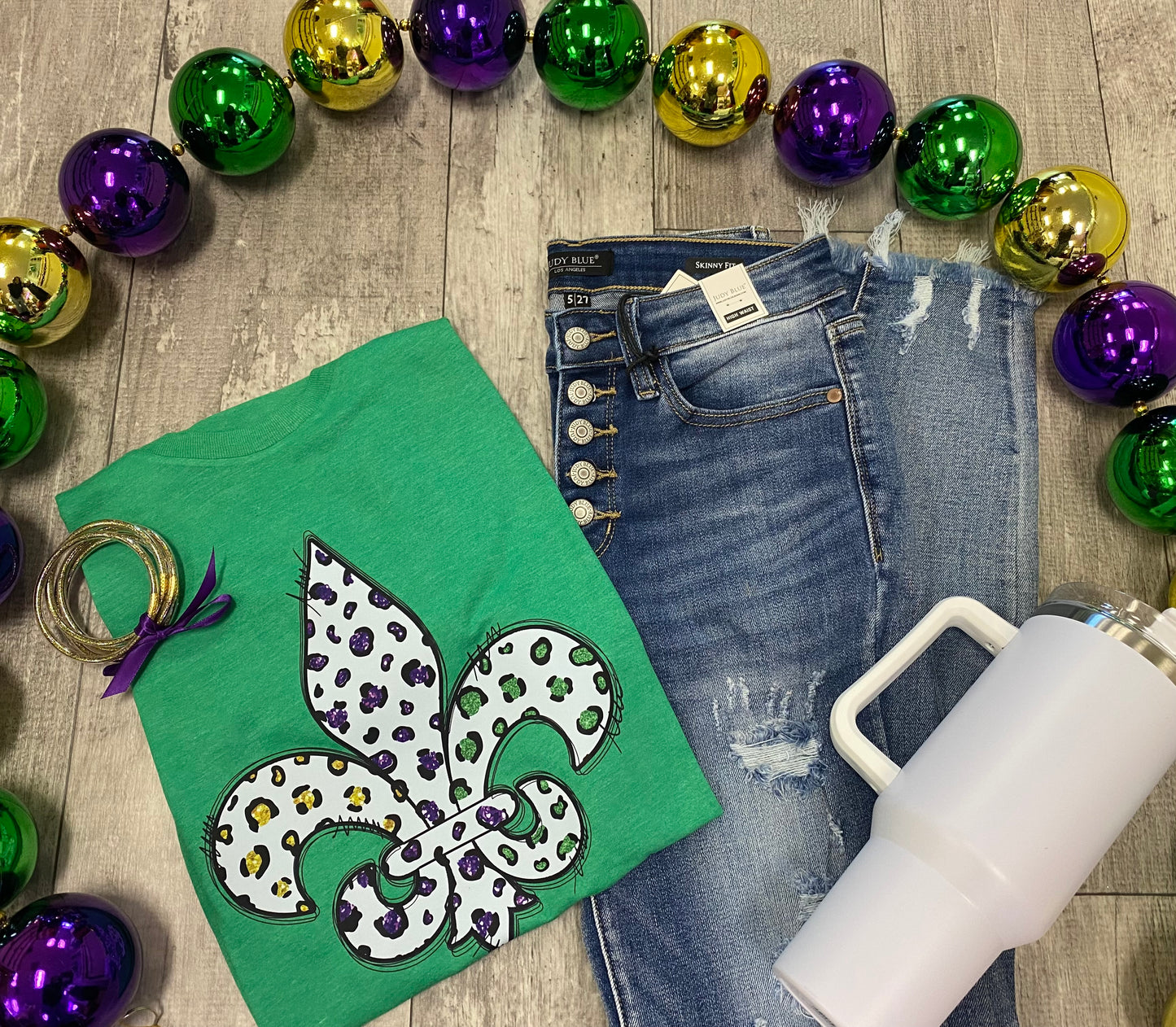 Leopard Fleur De Lis Tee