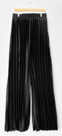 Midnight Luxe Pleated Palazzo Pants