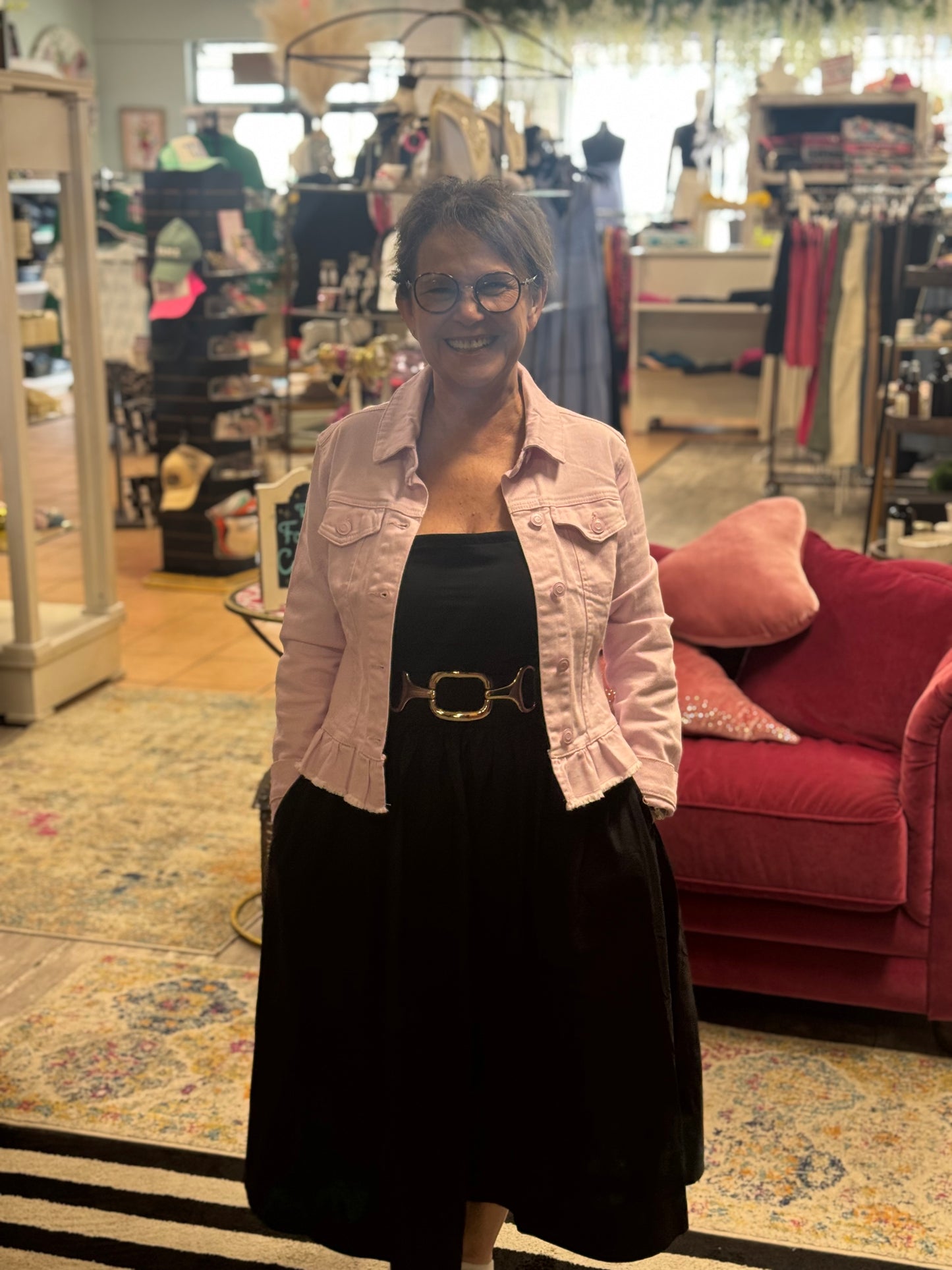 Peplum Hem Denim Jacket
