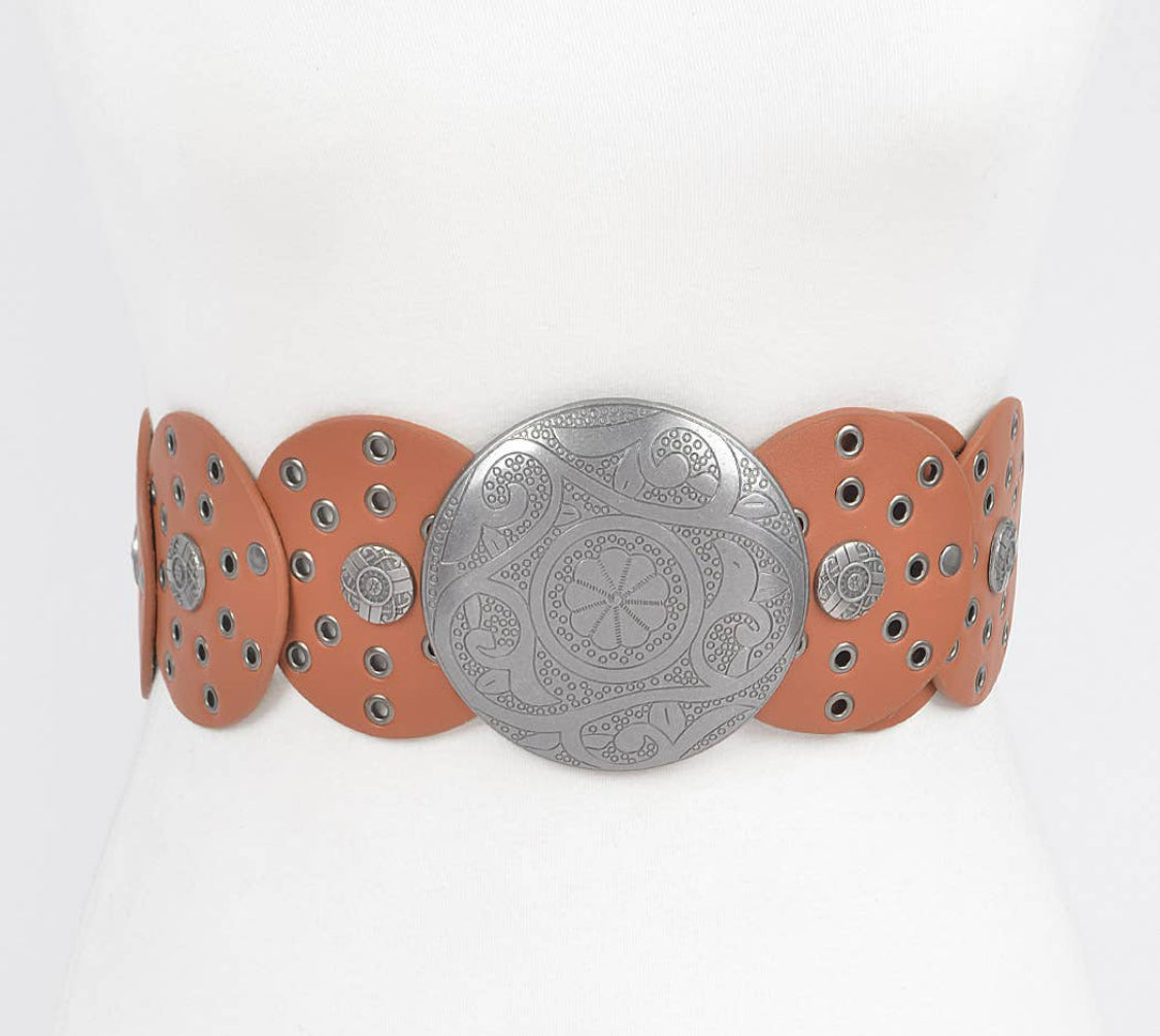 Multi Eyelet Rounds Western Belt