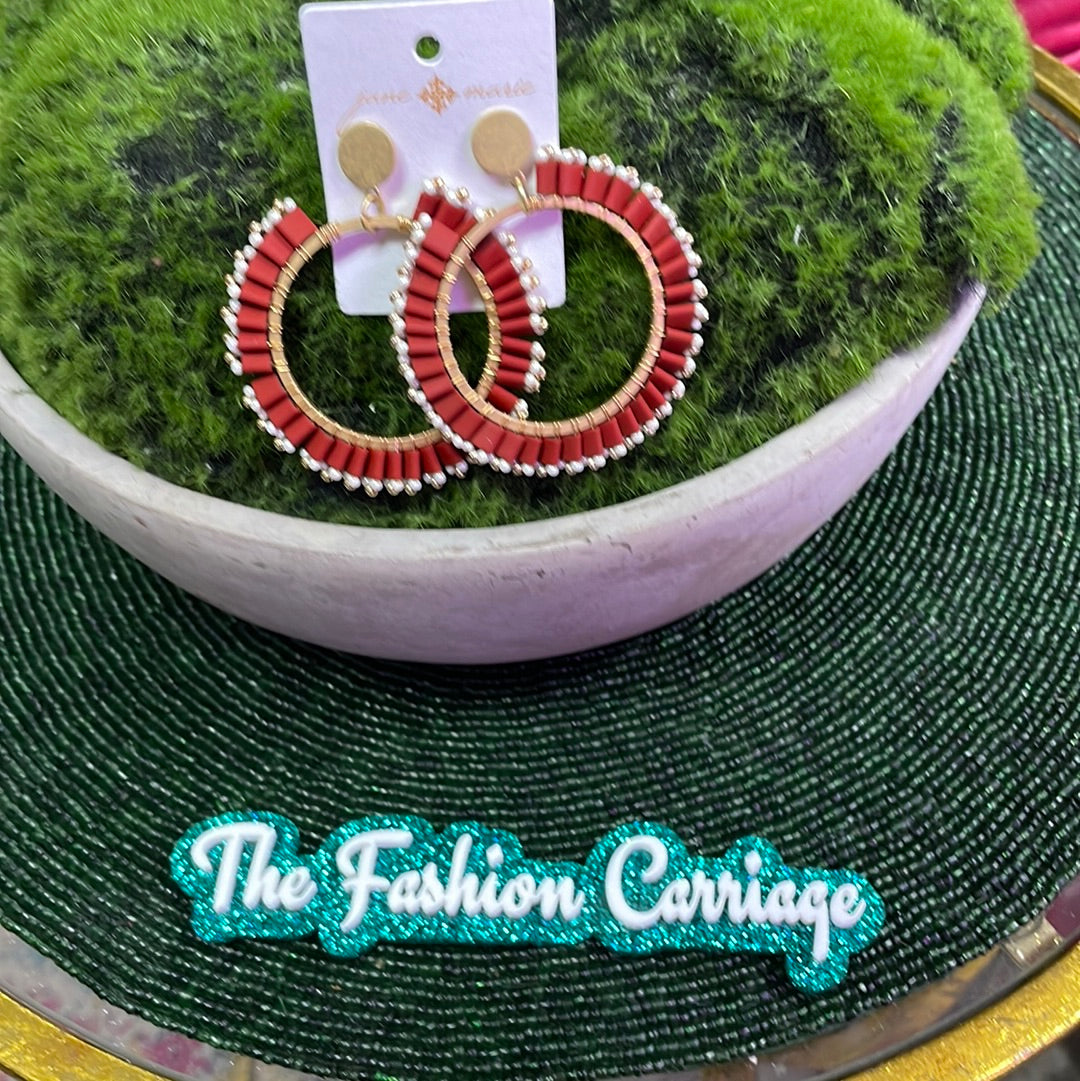 Beaded hoops