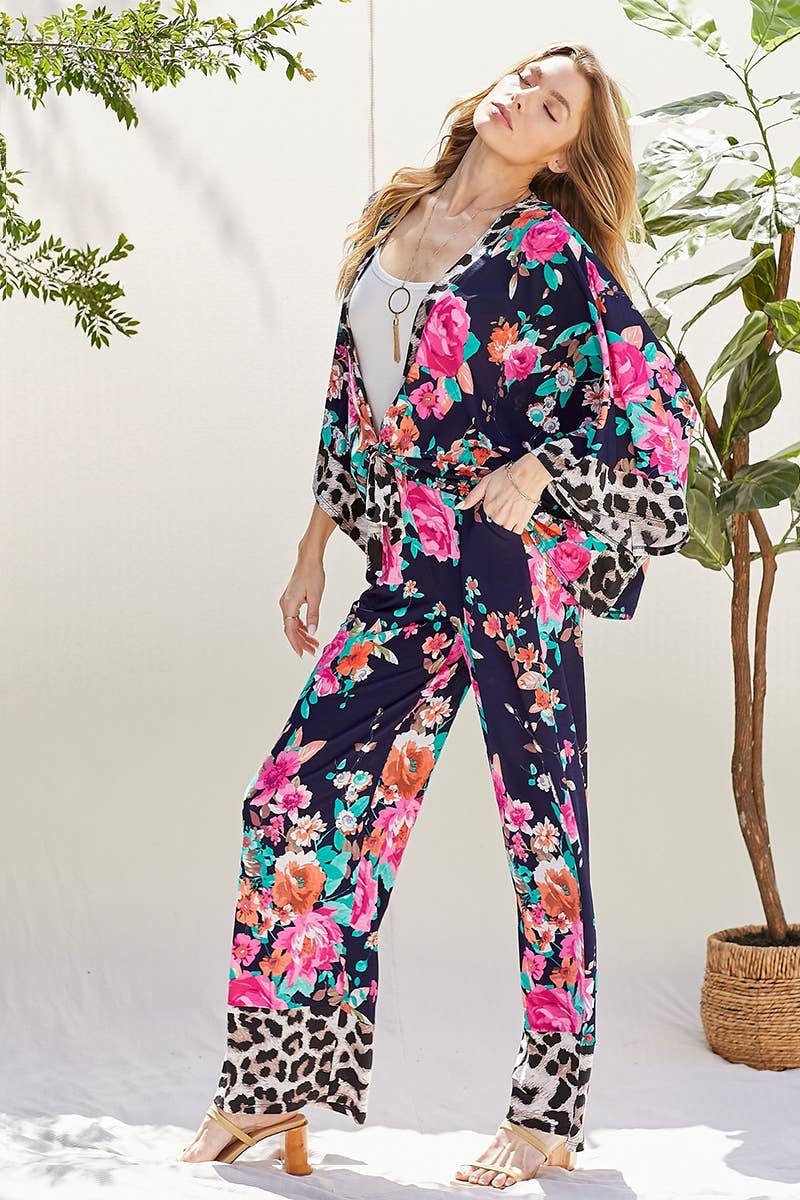 MIX PRINT KIMONO TOP