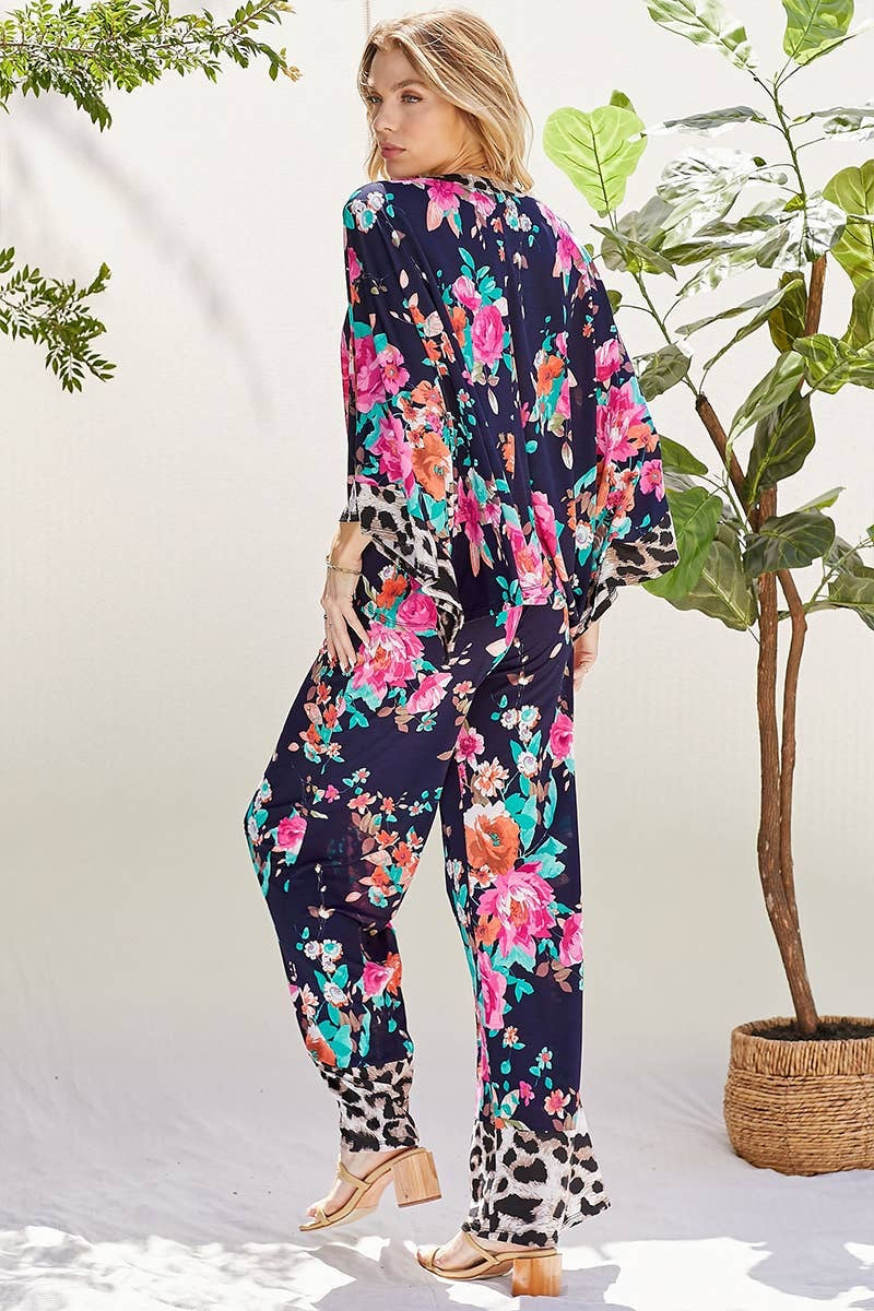 MIX PRINT KIMONO TOP