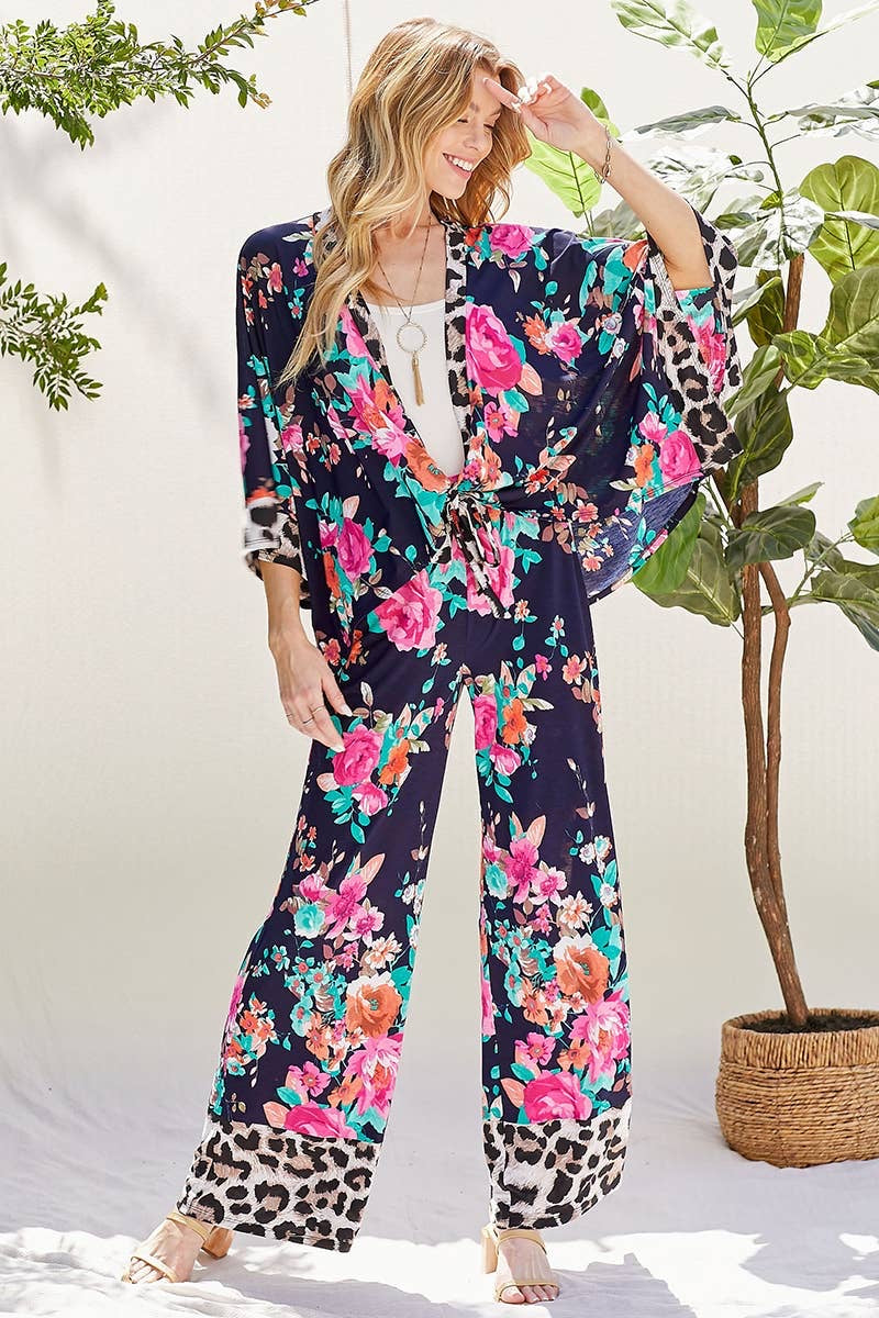 MIX PRINT KIMONO TOP