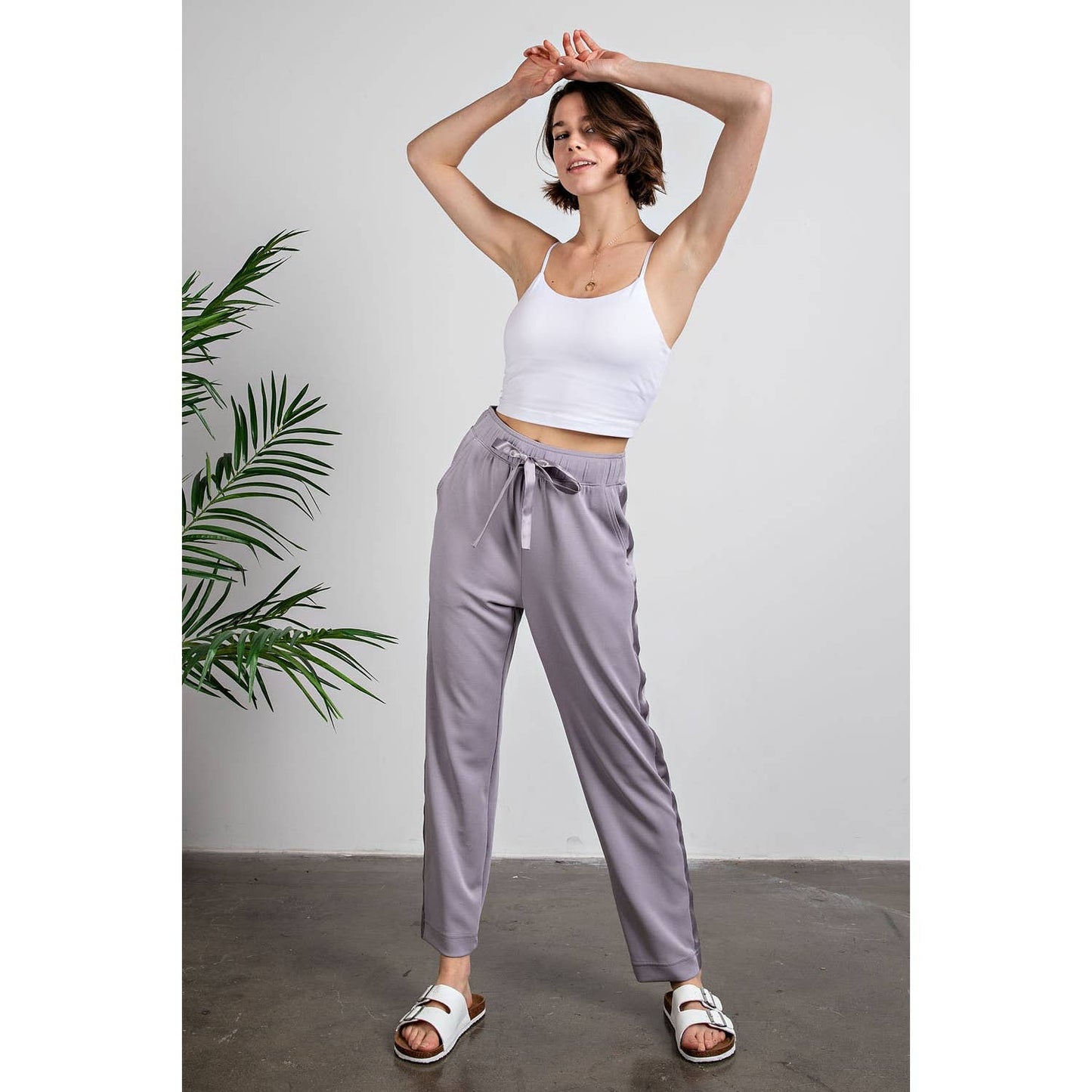 Satin Stripe Modal Joggers