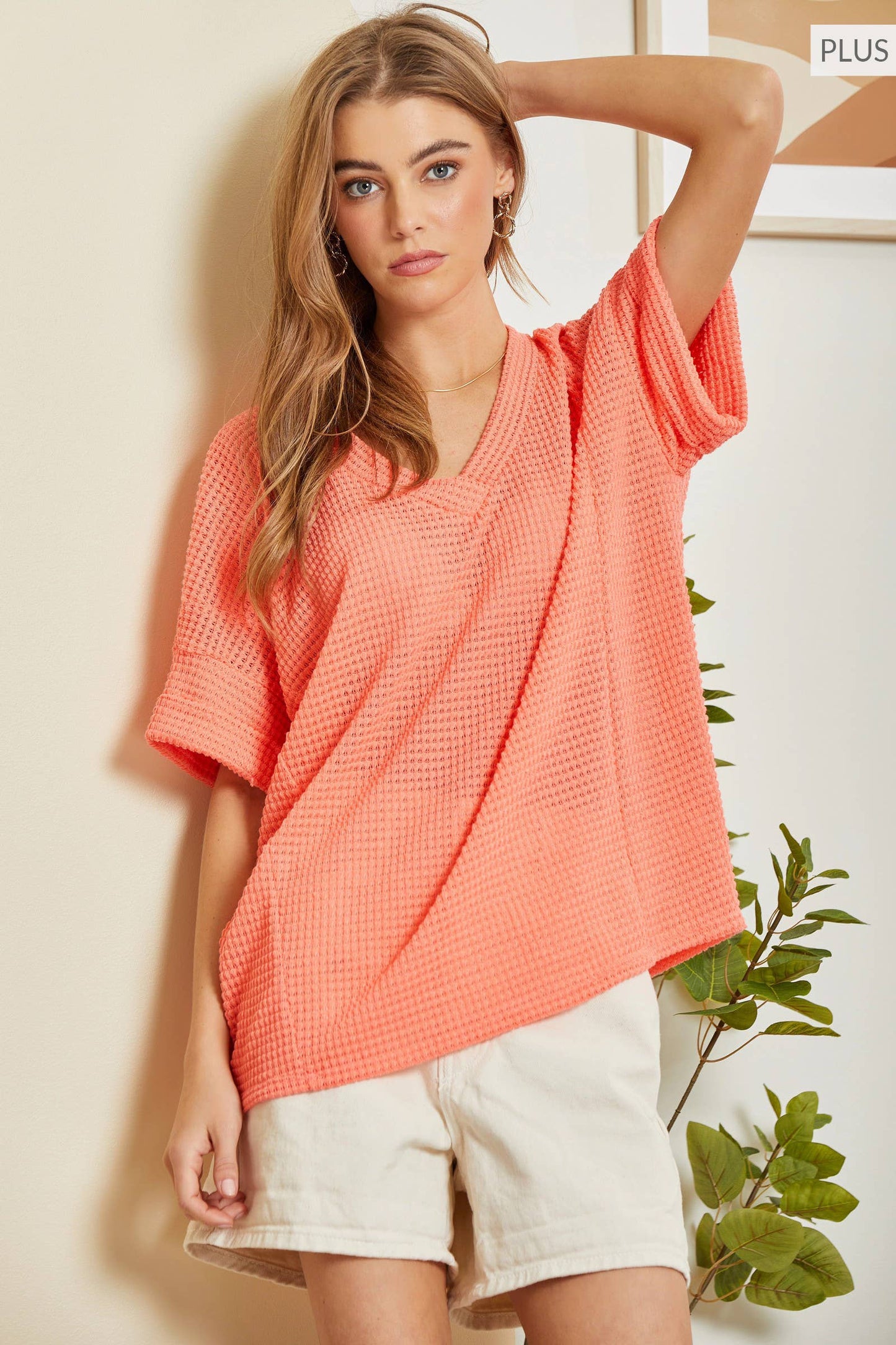 Curvy Sweater Knit Tunic Top