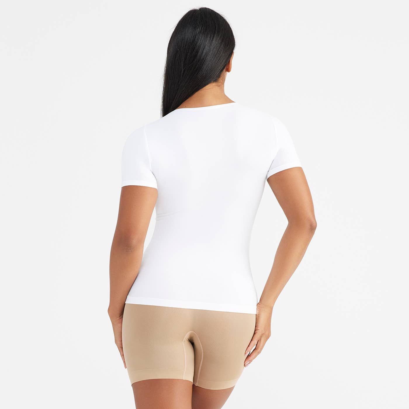 Holly Short Sleeve Shapewear Tee - Cotton Seamless