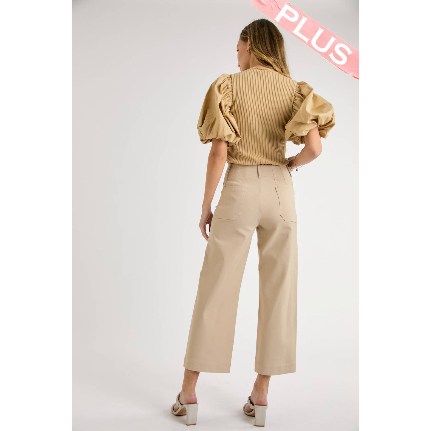 Poplin Bubble Sleeve Top