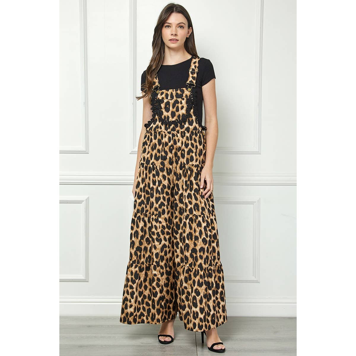 Embroidered Strap Flowy Jumpsuit