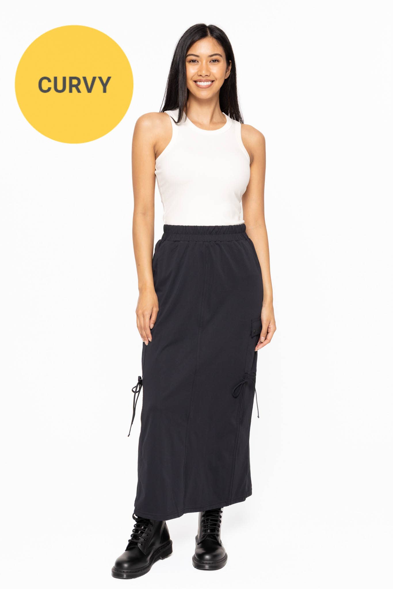 CURVY Essential Micro-Ribbed Athleisure Tank Top