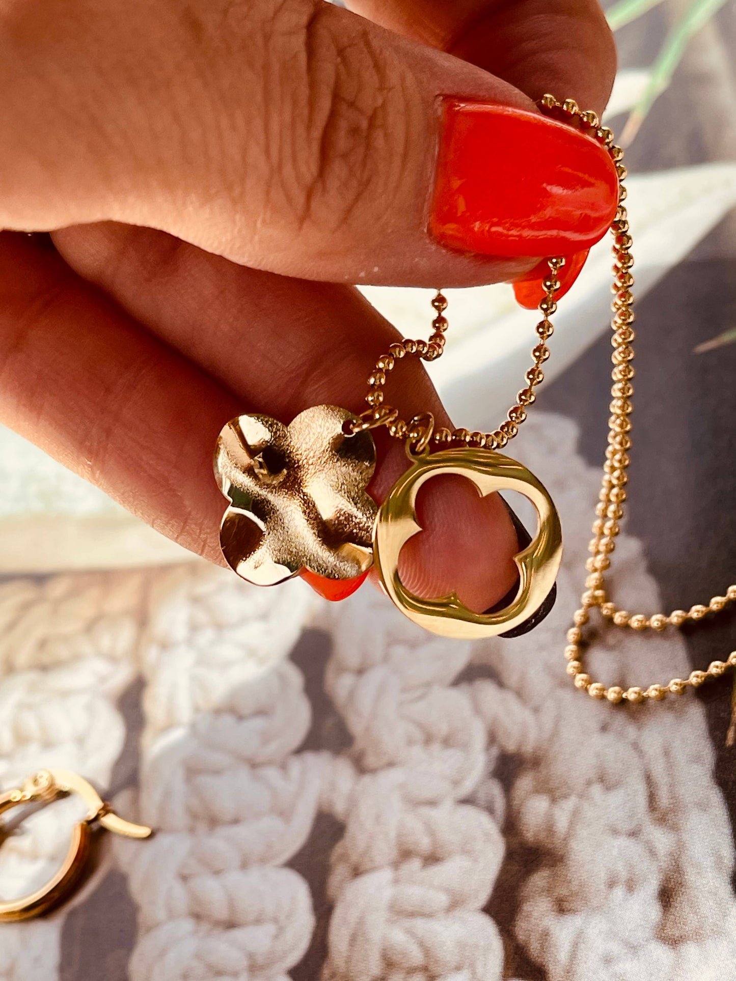 Flower Power Gold Flower Charm Necklace