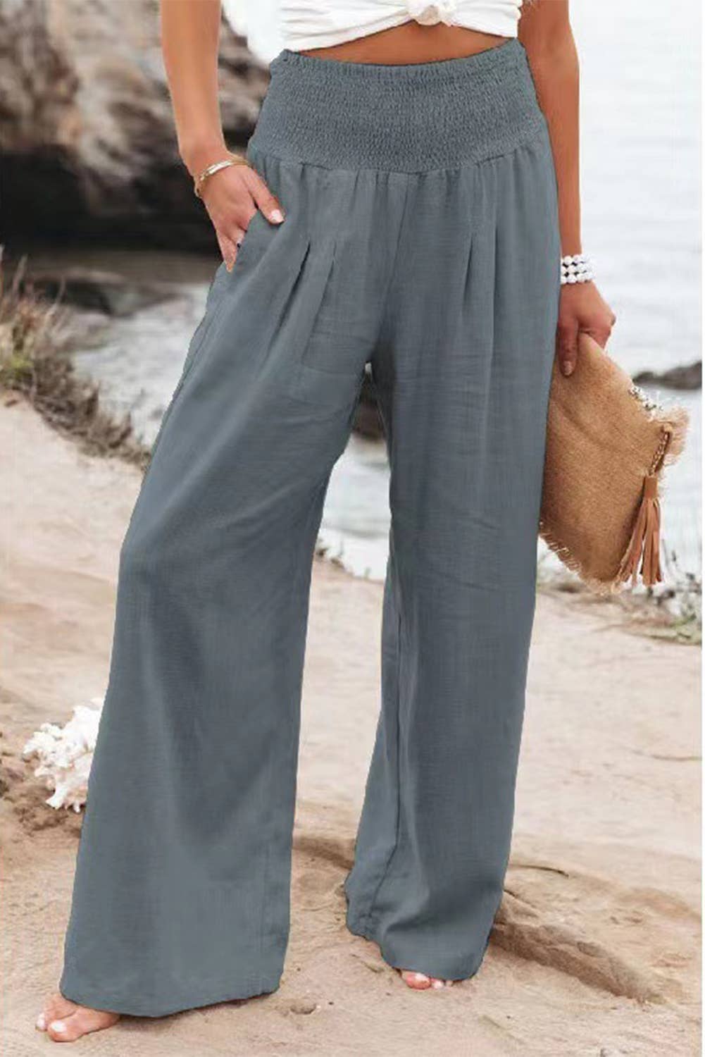 Charcoal Palazzo Pants