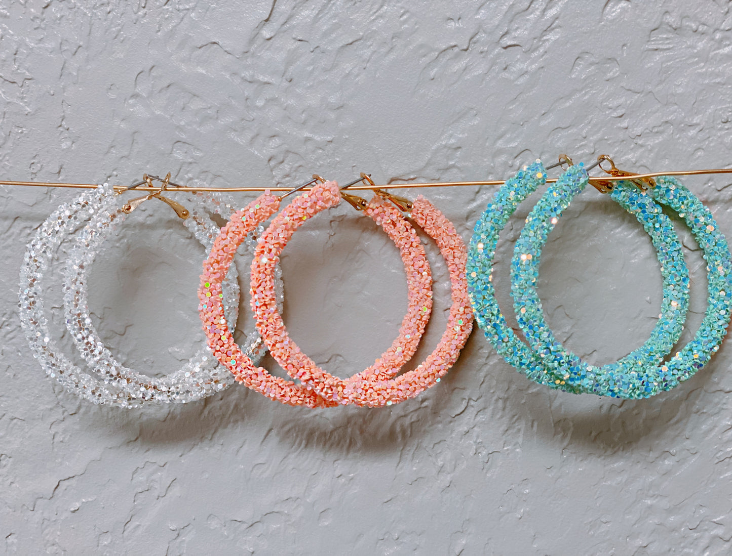 Sparkly Hoop Earrings