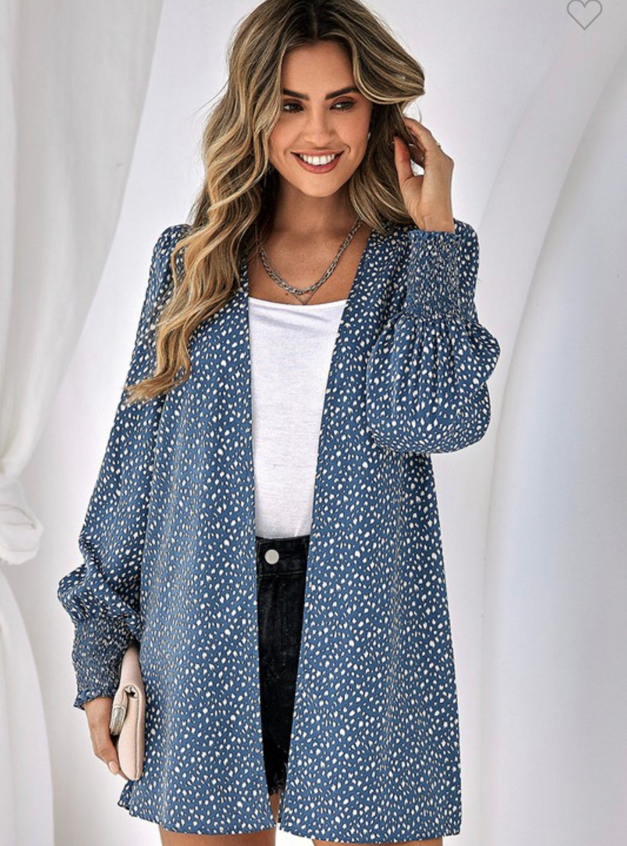 Spotted lightweight cardigan
