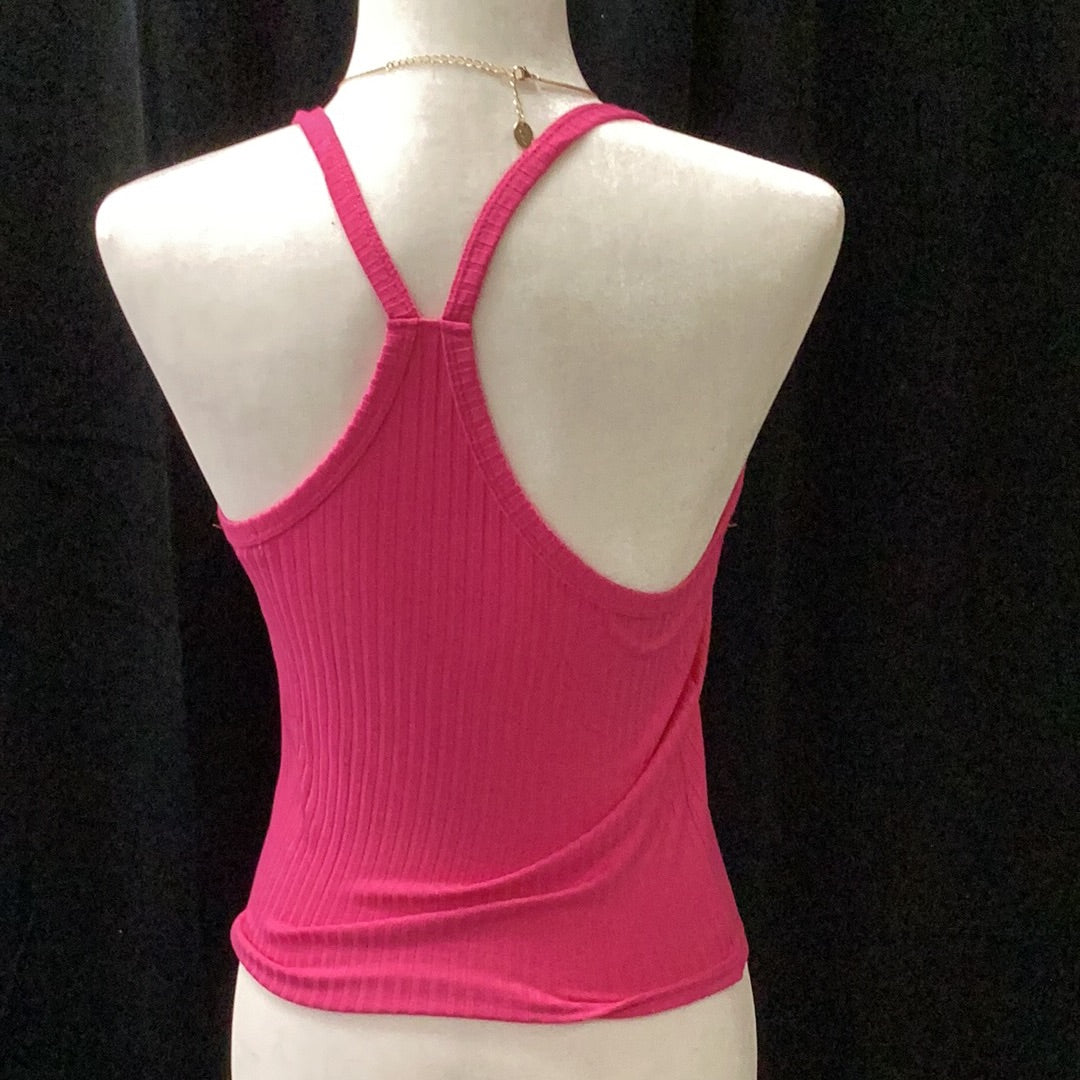 Pink Ribbed Tank