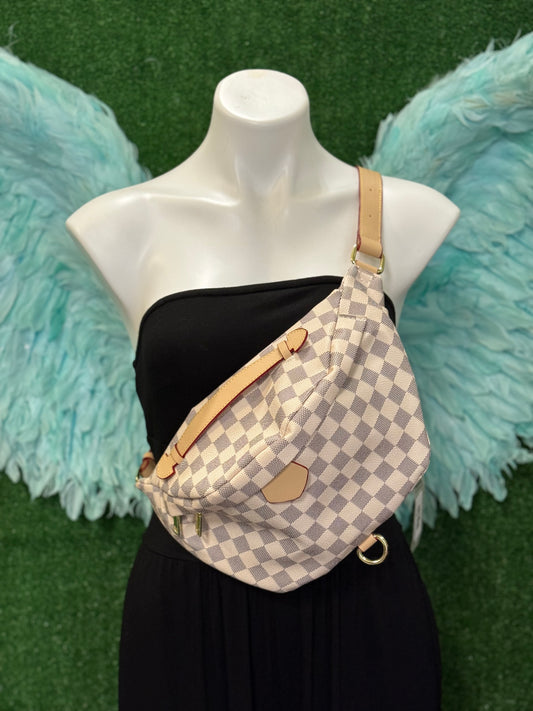 Checkered Crossbody Waist Bag