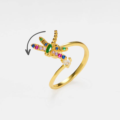 Dragonfly Spinner Ring