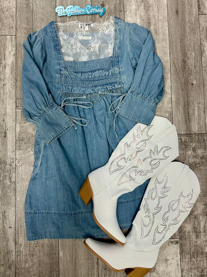Denim Babydoll Dress