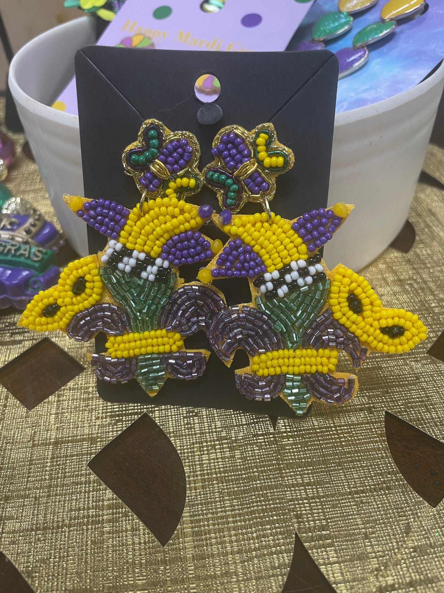 Mardi Gras Earrings