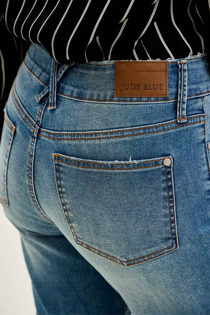 MR Boyfriend Cool Denim w/ Cross Back Belt Loops