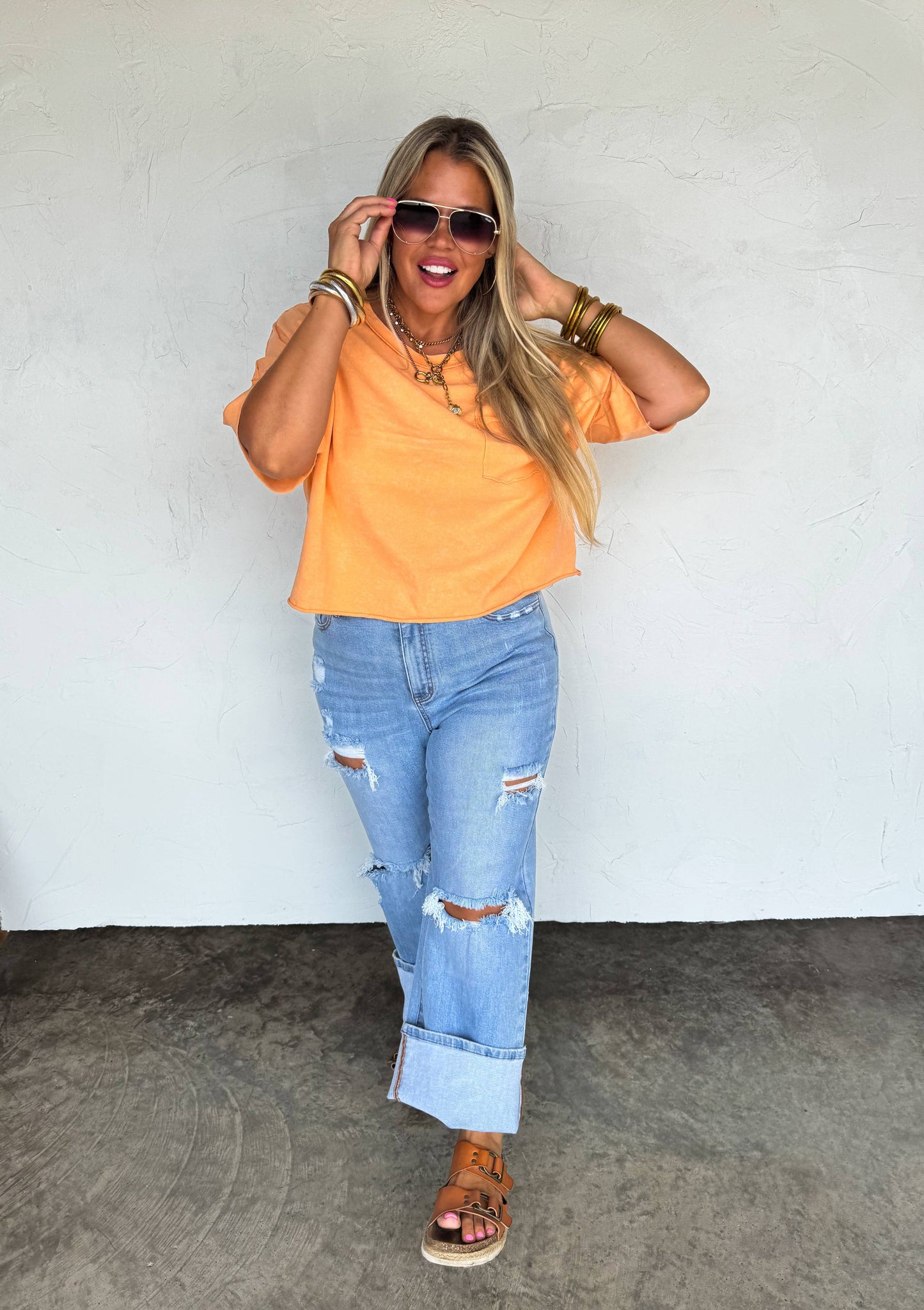 ROSIE RAW HEM TEE