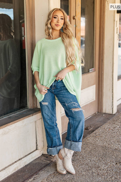 PLUS SIZE Crochet Oversized Relaxed Fit Poncho Top