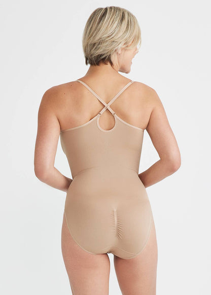 Almond Bella Convertible V-Neck Shapewear Bodysuit